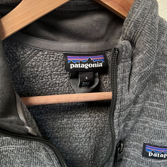 Men's Patagonia Gray 1/4-Zip Quarter Better Sweater Jacket Small S EUC Fleece - Picture 2 of 4
